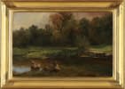 "Landschaft mit einem Teich im Vordergrund" von Alexandre Calame auf art24