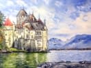 "Château de Chillon (Schloss Chillon)" de Galina sur art24