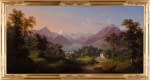 "Landschaft mit Tier- und Figurenstaffage und Blick auf Küssnacht am Rigi und den Vierwaldstättersee" von Anton Winterlin auf art24