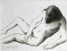 "Posierender männlicher Akt mit Stierkopf" by Jesús Nodarse Valdés on art24