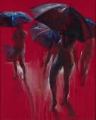 "Rain (red)" de Sam Drukker sur art24