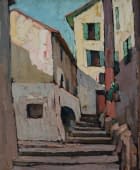 "Menton Vieille rue (dt. alte Gasse in Menton)" de Ch. A. Mangin sur art24