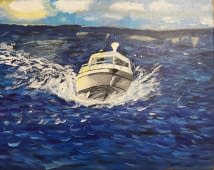 "Life is better with a boat" von Brunello auf art24