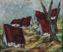 "Les toits rouge (dt. Die roten Dächer)" by Henry Maurice D'Anty on art24