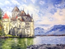 "Château de Chillon (Schloss Chillon)" by Galina on art24