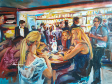"un café entre amis" by Marie-France Vuille on art24