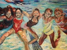 "Les copines de la piscine" by Marie-France Vuille on art24
