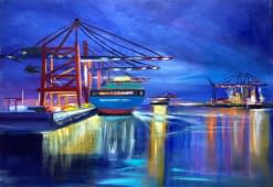 "Hamburger Hafen" by Corinna on art24