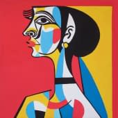 "Lady in red" von Ellen Art auf art24