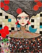 "Woman and pomegranate" by Ghazal Ashrafian on art24