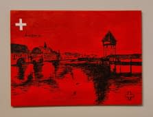 "Luzern postcard hamdmade" von A.Gherghe auf art24