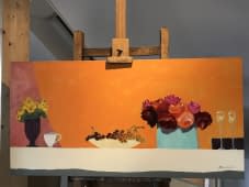 "Kleines Tafelbild vor Orange" by Margot Ressel on art24