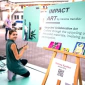 "Live Impact Art beim Impact Festival 2023 aus Materialresten" de Verena Kandler sur art24