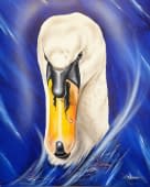 ""The swan"" by JMH color Rock's on art24