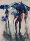 "Rain (white)" de Sam Drukker sur art24