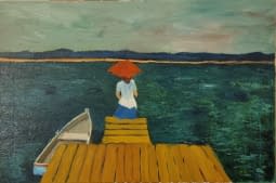 "Mélancolie au bord du lac" by Gianfranco on art24