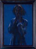 "Woman in blue dress" von Sam Drukker auf art24