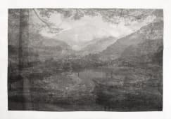"Die Gedanken verlieren in der traumhaften Realität, am See, in der Stadt, mit Sicht auf die Berge" by Helen Eggenschwiler on art24