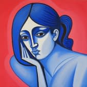 "Deep in thought" von Ellen Art auf art24