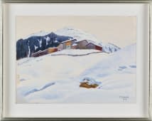 "Winterliches Bergdorf" by Plinio Colombi on art24