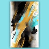 "Gold Turquoise Abstraction" by Deichhorst-Fotografie on art24
