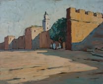 "Meknes Les remparts (dt.: Stadtmauer von Meknes (Marokko))" von Ch. A. Mangin auf art24