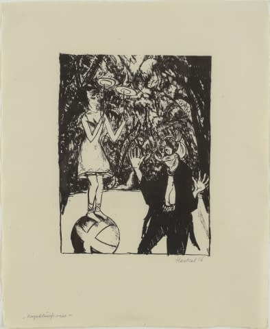 Bild 2 des Kunstwerks "Kugelläuferin" von Erich Heckel auf art24