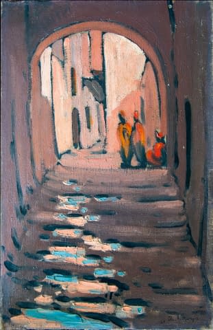 Image 2 of the artwork "Damas. Vieille Rue (dt. Damaskus. Alte Strasse)" by Ch. A. Mangin on art24