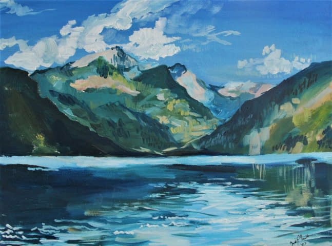 Image 1 of the artwork "Lago di Poschiavo" by Judit Flamich on art24