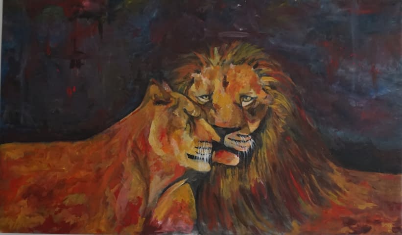 Image 1 de l'œuvre "King and Queen of the Jungle" par Ahmed Saleh sur art24