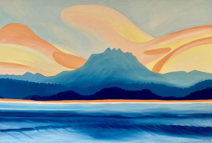 Image 1 de l'œuvre "Pilatus mit Zugersee" par Ursina Müller sur art24