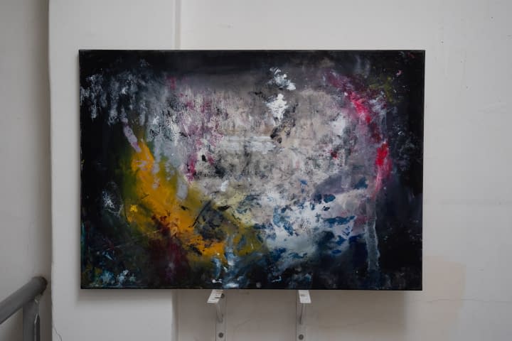 Bild 2 des Kunstwerks "Abstrakte Malerei Black 100x70cm" von EliaOmen auf art24