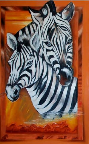 Image 1 de l'œuvre "Die Zebras" par Galina sur art24