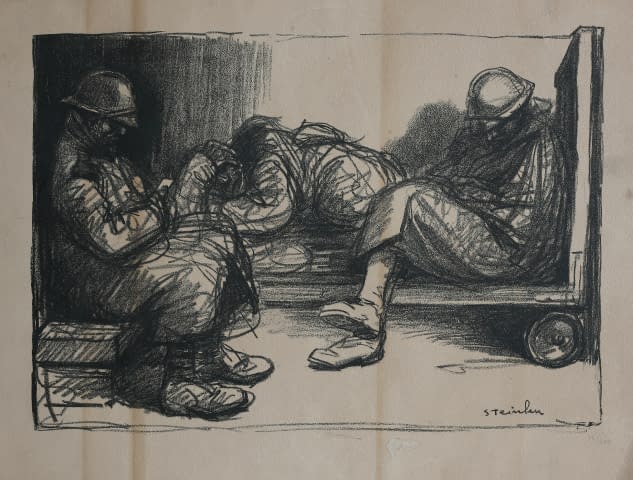 Image 1 of the artwork "Soldaten im Bunker 10/400" by Théophile Alexandre Steinlen on art24