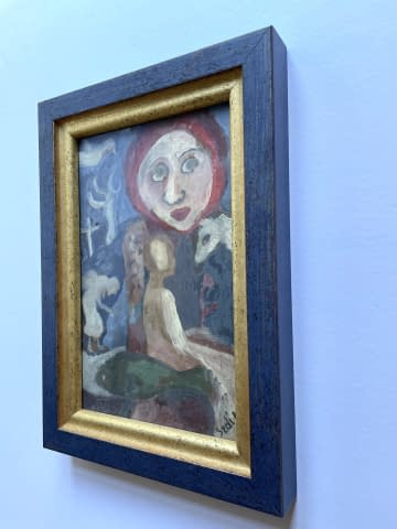 Image 3 of the artwork "Piros selyemkendős hölgy/ Frau im roten Seidentuch" by Katalin Szabadi on art24