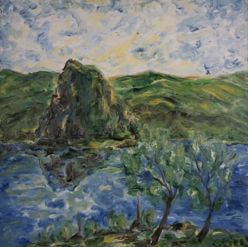 Bild 1 des Kunstwerks "Fels am See" von Gabor Kekkö auf art24