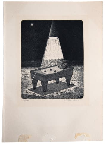 Image 1 de l'œuvre "Billard 39/200" par Jindřich Pileček sur art24