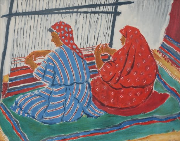 Bild 1 des Kunstwerks "Webende Frauen (Nomaden) 162/200" von Artist Wanted auf art24