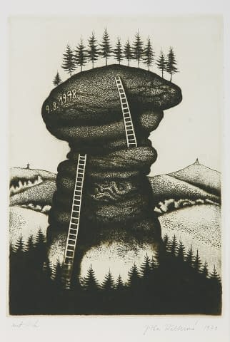 Image 1 of the artwork "Felsen mit Leitern" by Jitka Walterová on art24