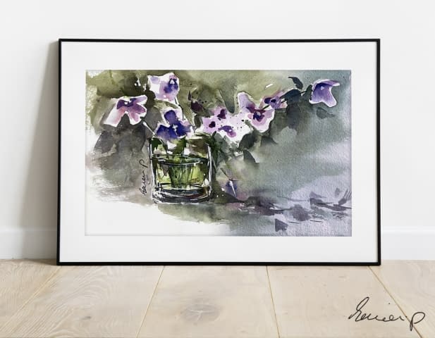 Image 1 de l'œuvre "violette Blüten" par samirartist sur art24