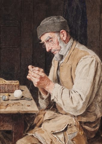 Bild 2 des Kunstwerks "Schneider bei der Arbeit" von Albert Samuel Anker auf art24