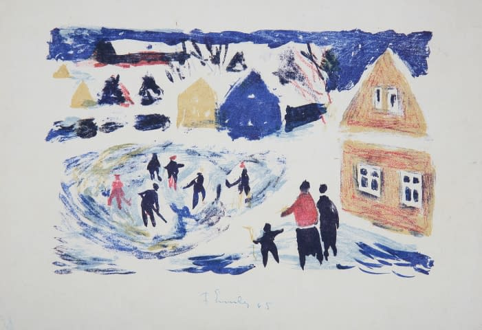 Image 1 of the artwork "Eishockey im Dorf" by František Emler on art24