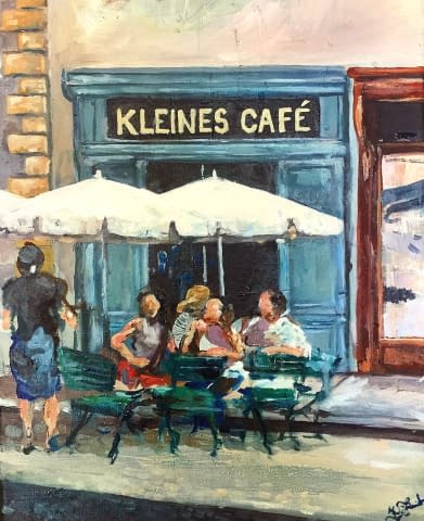 Image 1 de l'œuvre "Kleines Cafè" par Judit Flamich sur art24