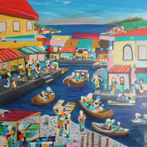 Image 1 of the artwork "Fischmarkt" by Zoran Marcius on art24