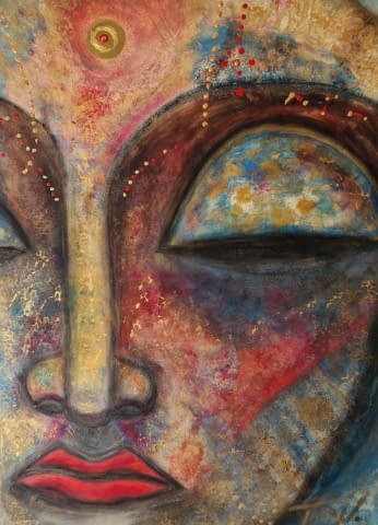 Image 1 de l'œuvre "Peaceful Buddha" par Art by Tina N. sur art24