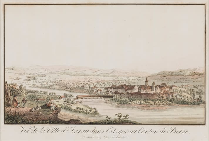 Bild 2 des Kunstwerks "Vue de la Ville d'Aarau dans l'Argew au Canton de Berne" von Christian Von Mechel auf art24