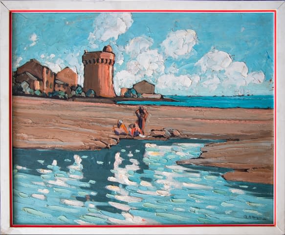 Bild 2 des Kunstwerks "Miomo Corse tour génoise (dt. Miomo Korsika Genueserturm)" von Ch. A. Mangin auf art24