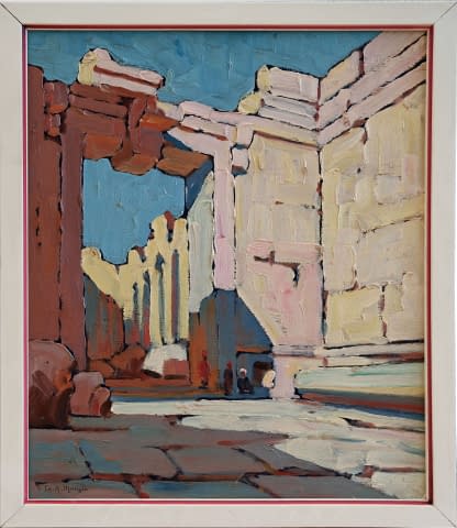 Image 2 of the artwork "Baalbek Syrie - temple de Bacchus (dt. Baalbek Syrien - Bacchustempel)" by Ch. A. Mangin on art24