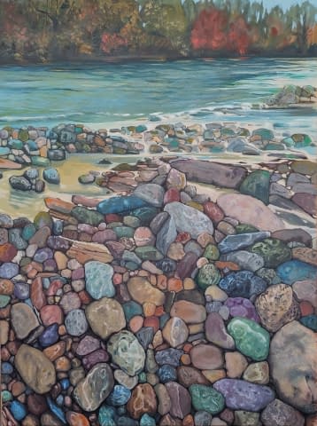 Image 1 of the artwork "Aarechempe (Aare -pebbles)" by margrit on art24