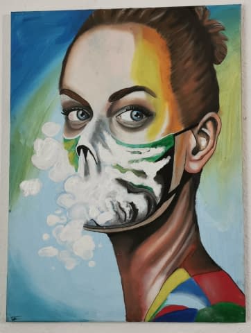 Bild 1 des Kunstwerks "Maskenfieber" von Köhler auf art24